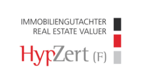 HypZert-Siegel für zertifizierte Immobiliengutachter und geprüfte Immobilienbewertung.